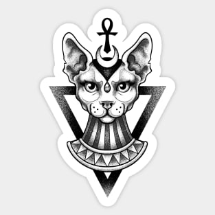 Bastet: Egyptian Goddess of Cats Design Sticker